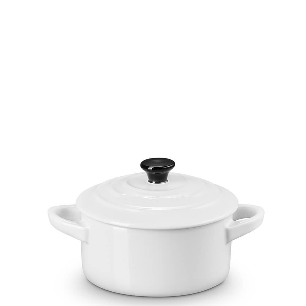 Le Creuset White Stoneware Petite Round Casserole